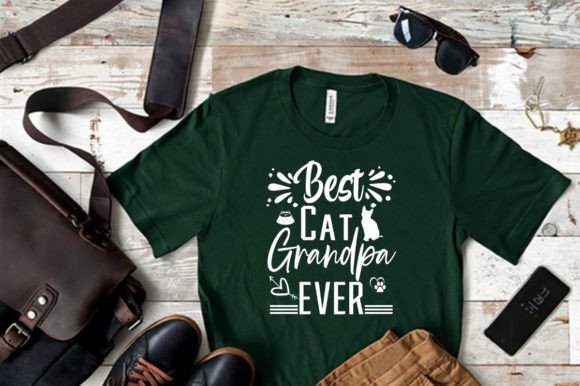 BEST CAT GRANDPA EVER SVG: Graphics for T-Shirt Designs