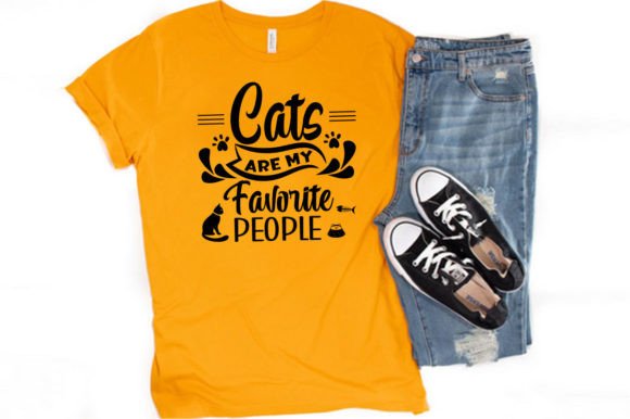 CATS ARE MY FAVORITE PEOPLE T‑Shirt Design & Graphics Review